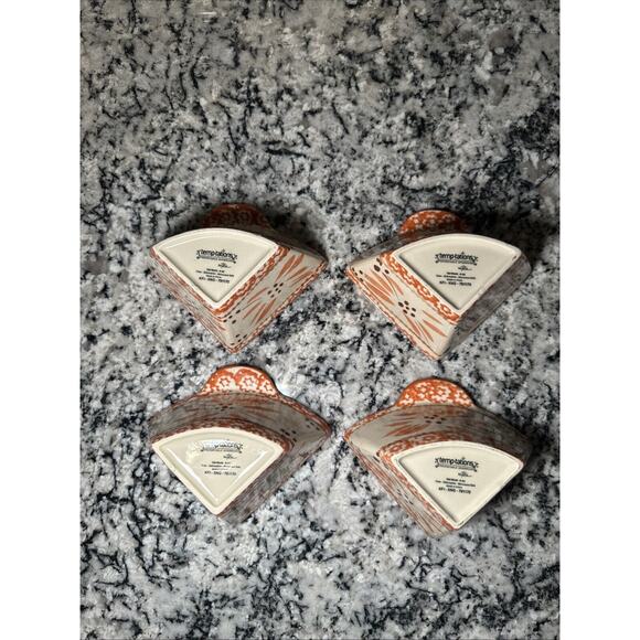 Temptations Old World Orange 6 oz. Triangle Ramekins - Set of 4 - Picture 7 of 8